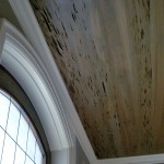 Stained Pecky Cypress shiplap ceiling paneling