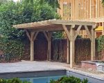 Heavy Timber Pool Pergola