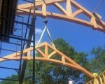 Heavy Timber Truss Installation